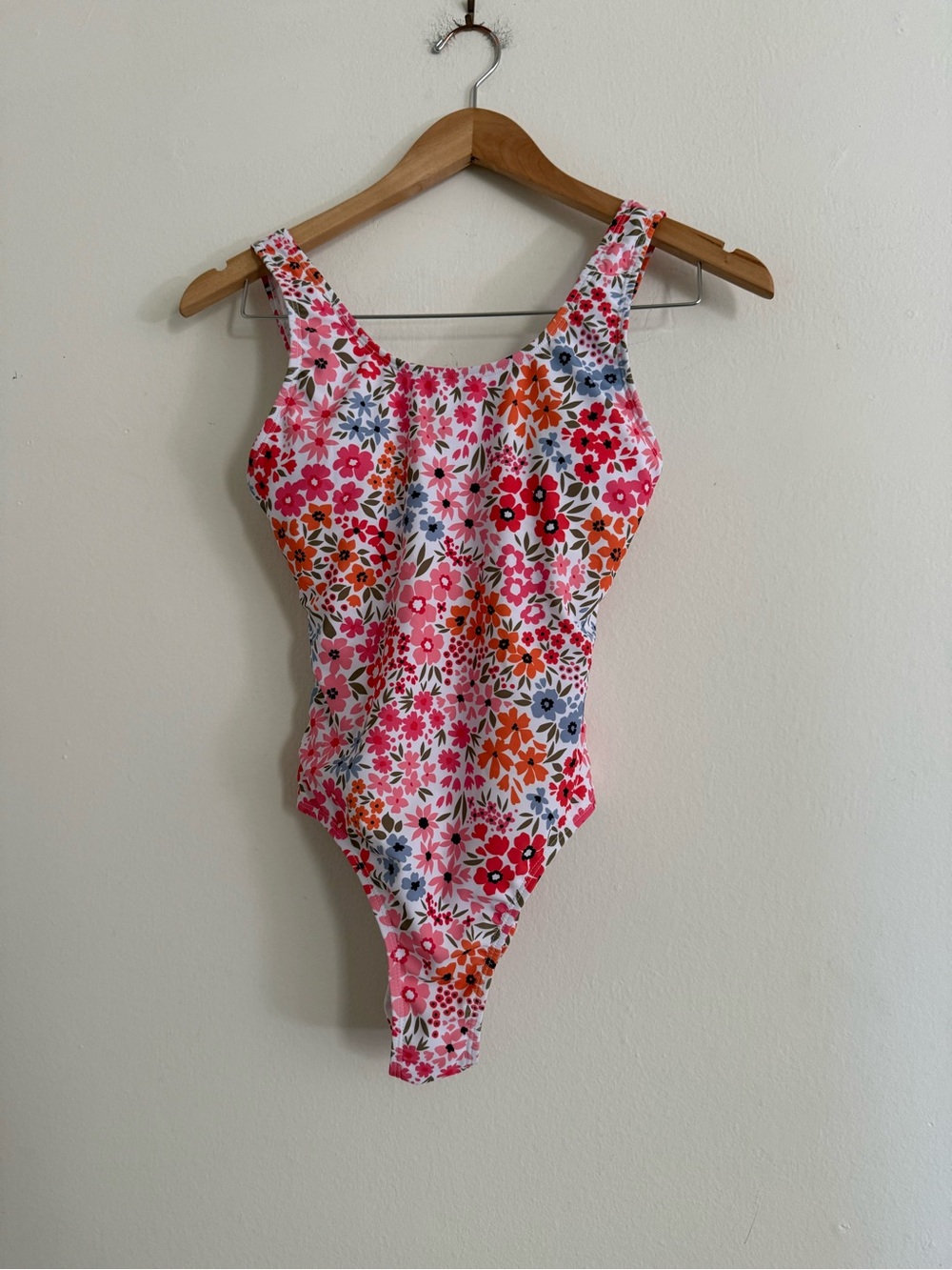SHEIN Pink Multi Floral Kids One-Piece Swimsuit